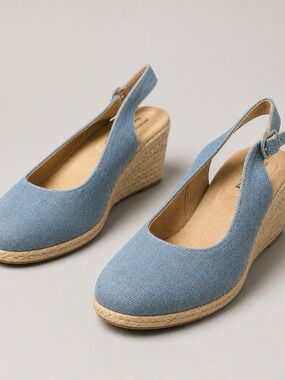 croft & barrow Light Denim Slingback Flats